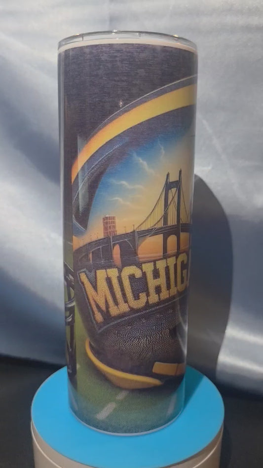 Michigan Big Blue 20 oz Tumbler